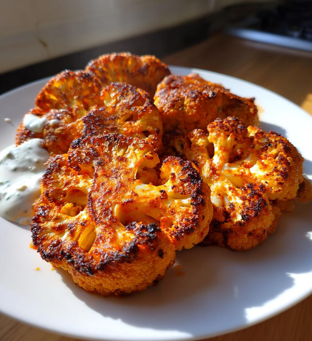 Crispy Buffalo Cauliflower Steaks - detail 1