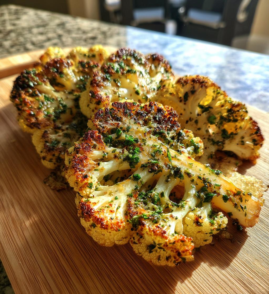 Garlic Herb Roasted Cauliflower Steaks - detail 1