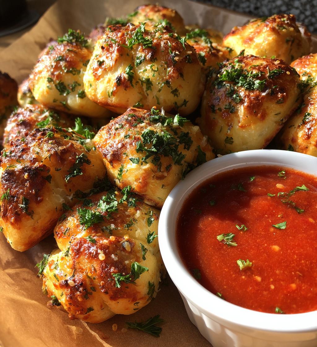 Garlic Knots with Marinara Dip - detail 1