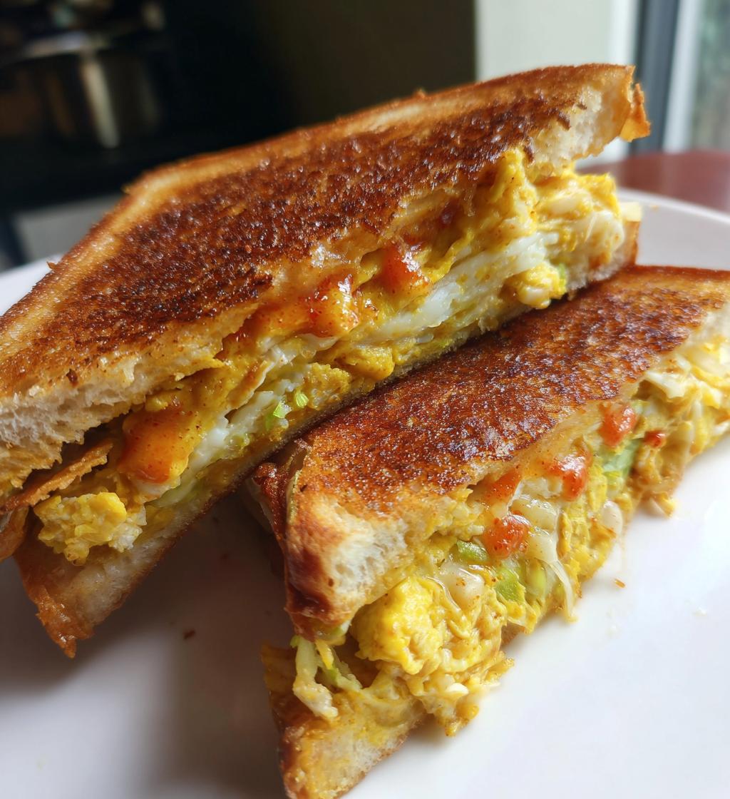 Gilgeori Toast (Korean Street Toast with Cabbage Omelet) - detail 1