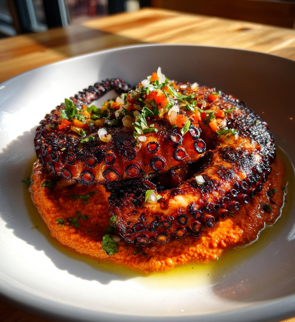 Grilled Octopus with Romesco Sauce - detail 1