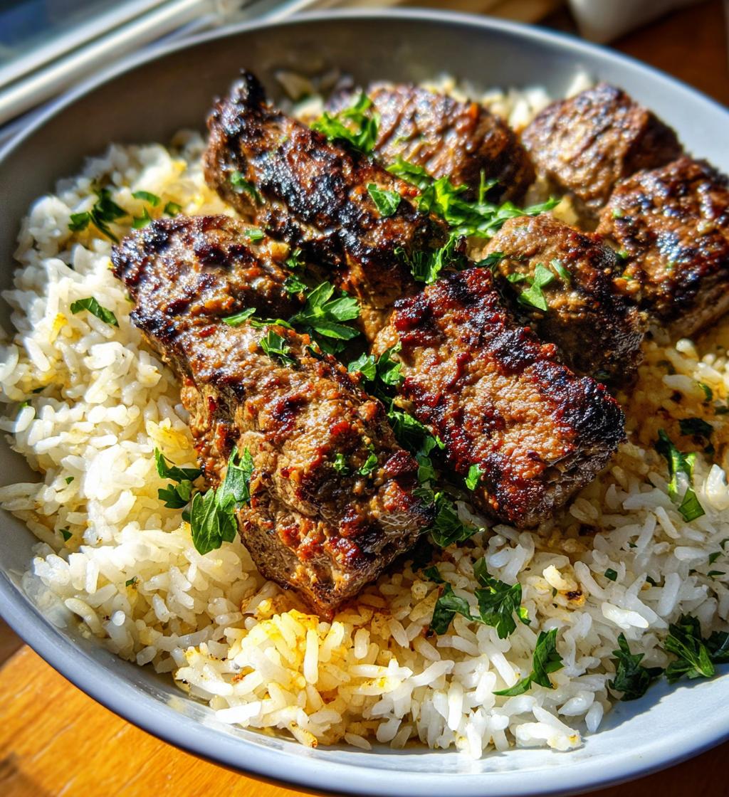 Halal Beef Kebab Rice - detail 1