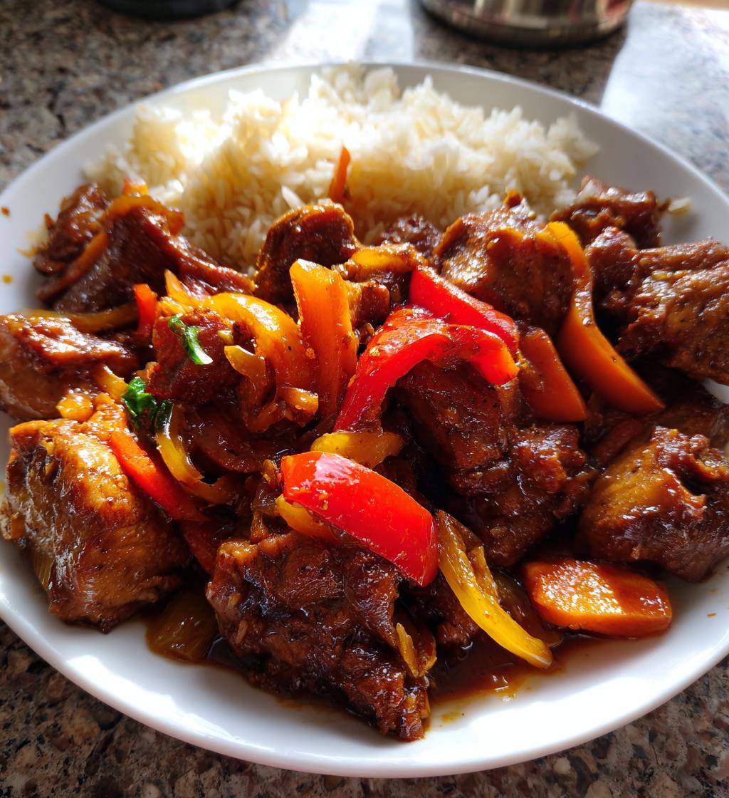 Jamaican Brown Stew Chicken - detail 1
