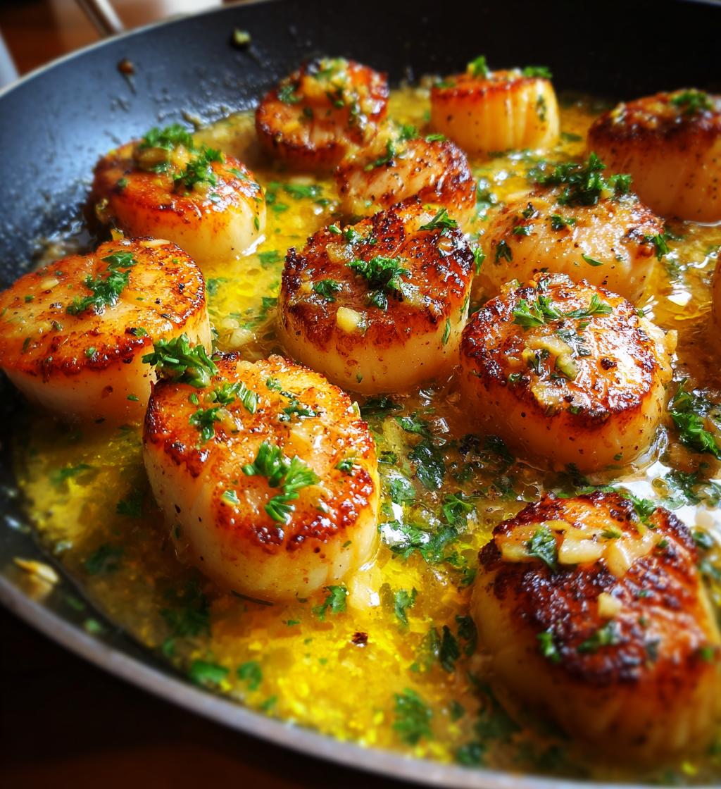 Lemon Butter Garlic Scallops - detail 1