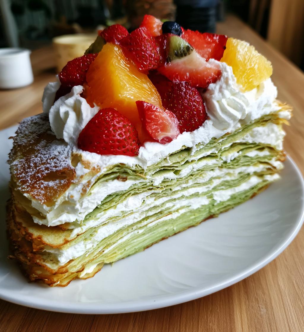 Matcha Crepe Cake (20-layer viral trend) - detail 1