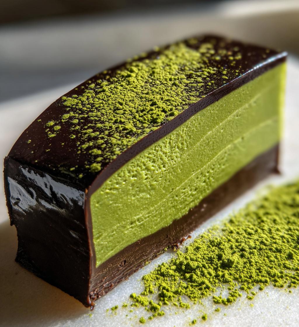 Matcha Terrine (Fudge-like tea dessert) - detail 1