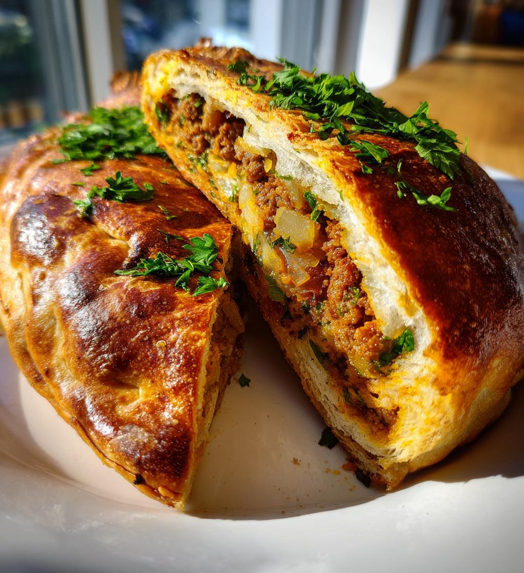 Medfouna (Berber Stuffed Pizza/Bread) - detail 1