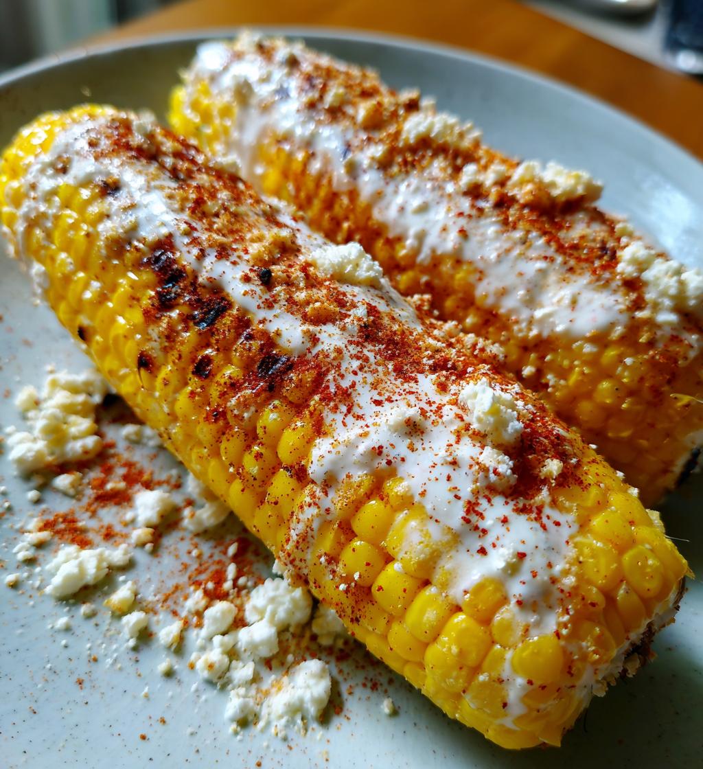 Mexican Elote (Street Corn on the Cob) - detail 1