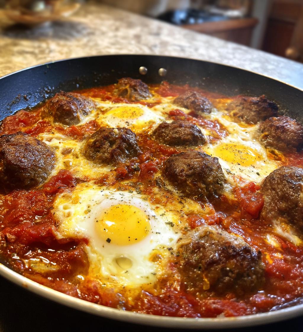 Moroccan Spiced Meatballs in Shakshuka Sauce - detail 1