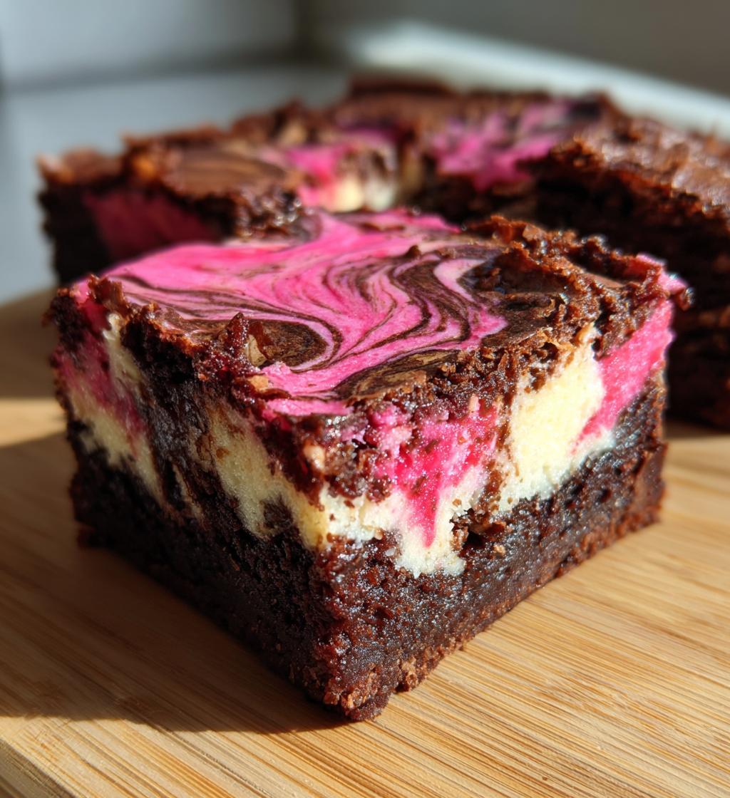 Pink Velvet Cheesecake Swirl Brownies - detail 1