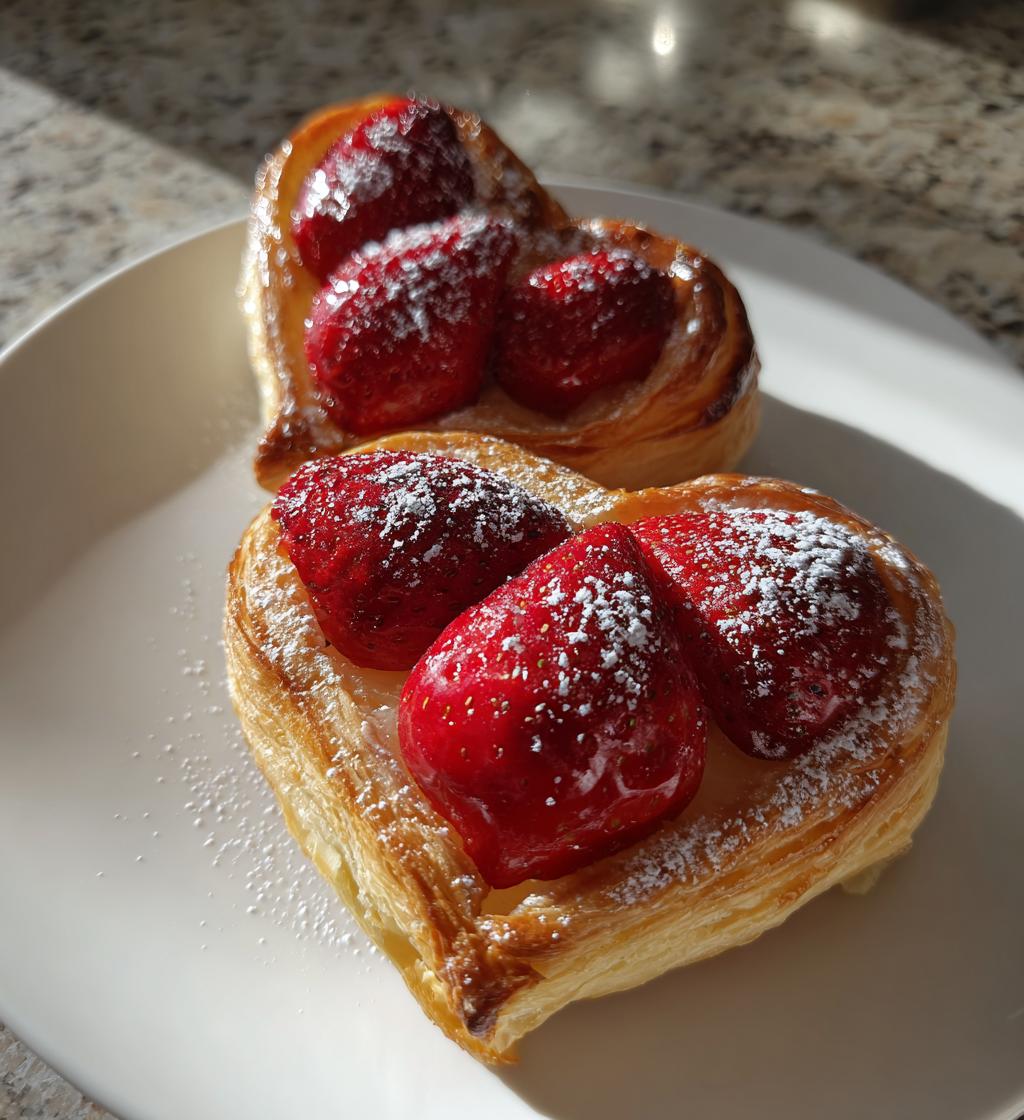 Puff Pastry Strawberry Hearts - detail 1