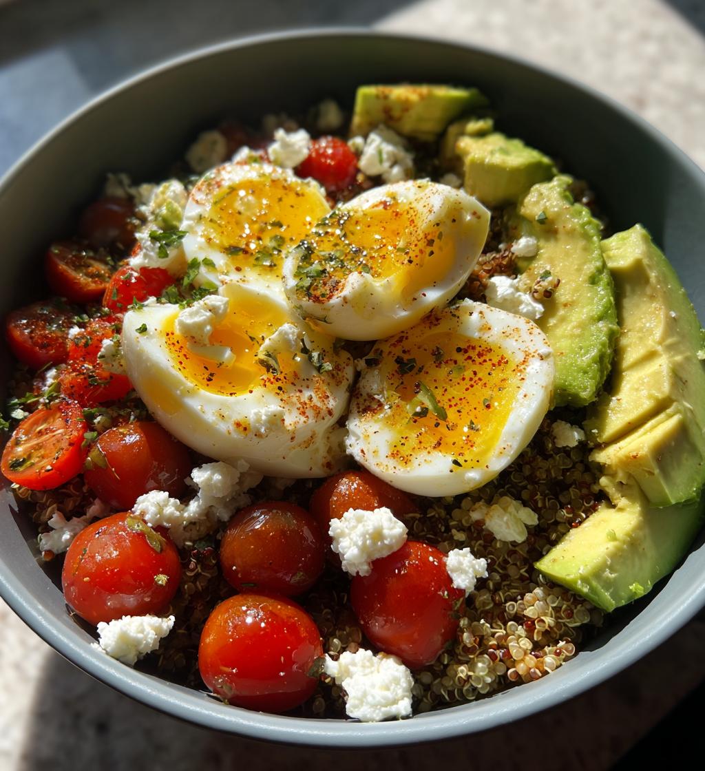 Quail Eggs Breakfast Bowl - detail 1