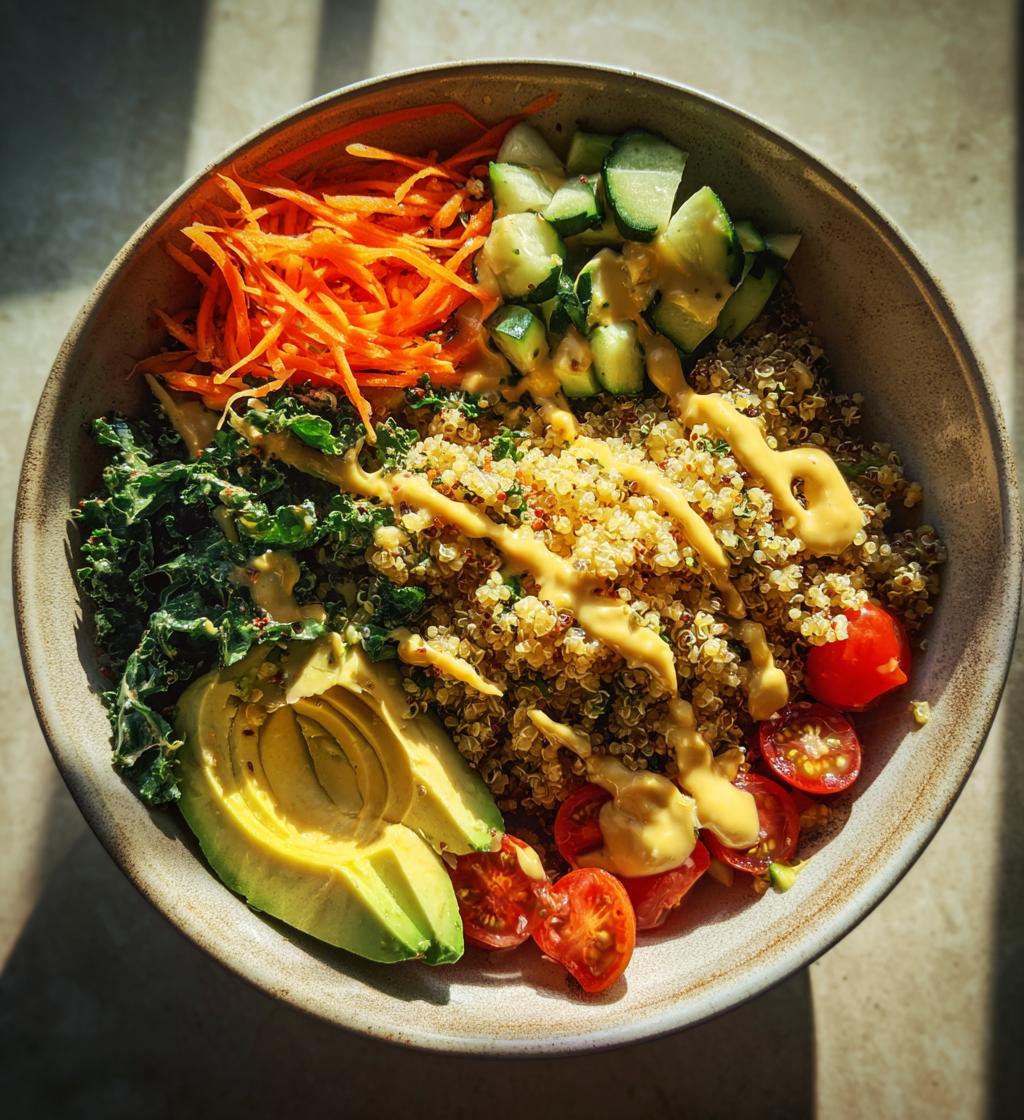 Rainbow Buddha Bowl with Tahini Dressing - detail 1