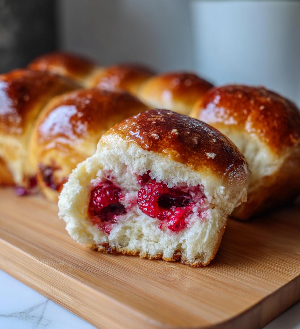 Raspberry Buns - detail 1