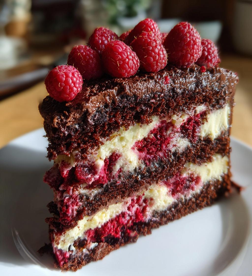 Raspberry Rose Chocolate Cake - detail 1