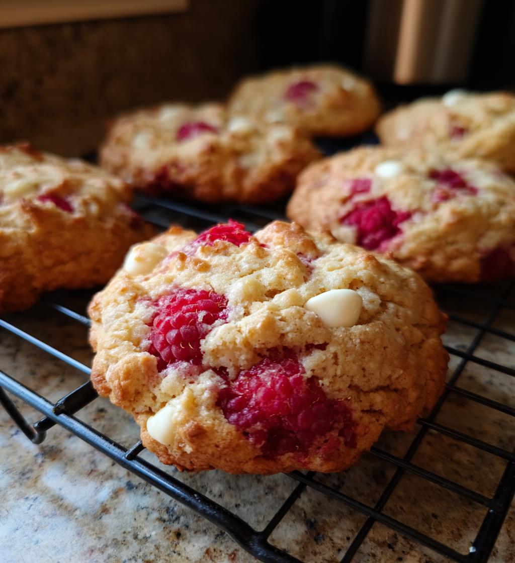 Raspberry White Chocolate Cookies - detail 1