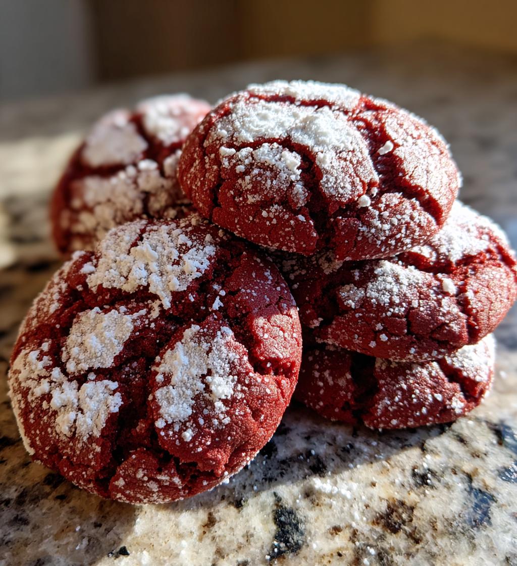 Red Velvet Crinkle Cookies - detail 1