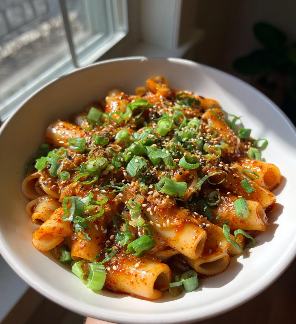 Rice Paper Tteokbokki (Chewy rice cakes rolled from paper) - detail 1