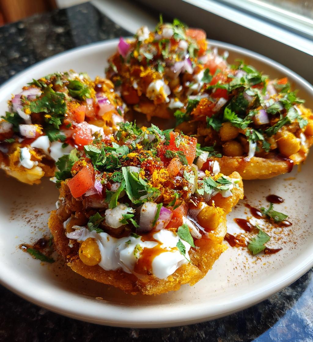 Samosa Chaat (Deconstructed with chutneys) - detail 1