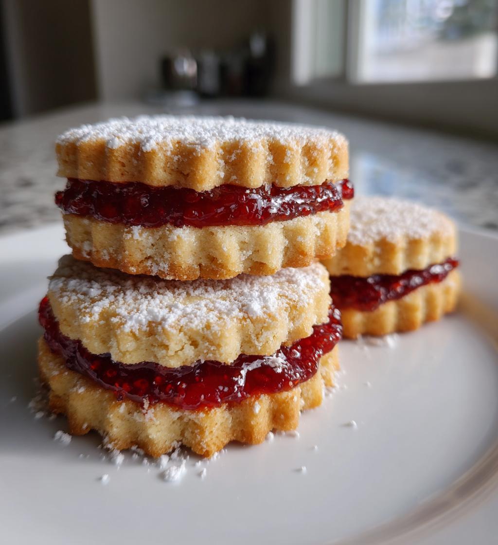Shortbread Linzer Cookies - detail 1