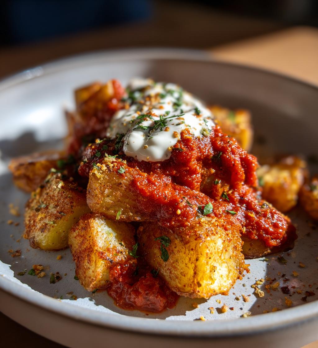 Spanish Patatas Bravas with Garlic Aioli - detail 1