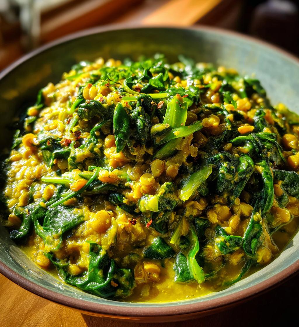 Spinach Lentil Dal - detail 1
