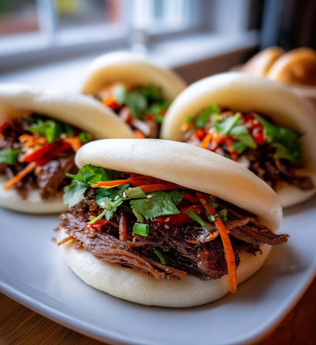 Steamed Bao Buns with Pulled Beef - detail 1
