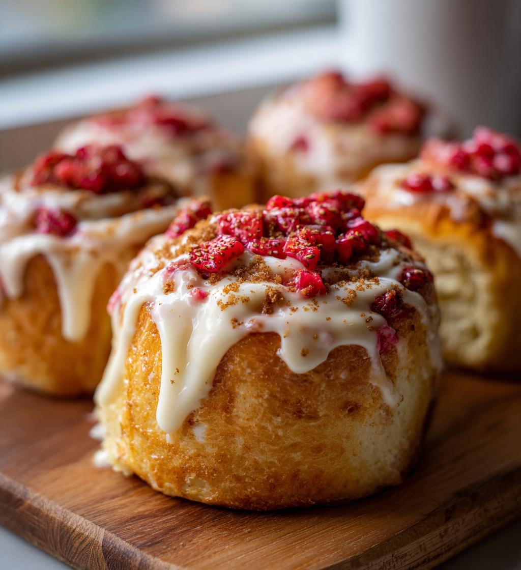 Strawberry Cheesecake Cinnamon Rolls - detail 1
