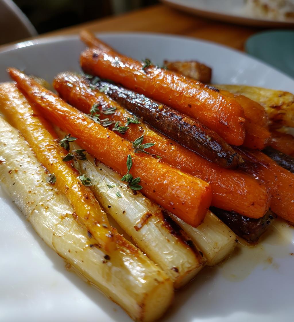 Tallow Roasted Root Vegetables (Carrots and parsnips) - detail 1