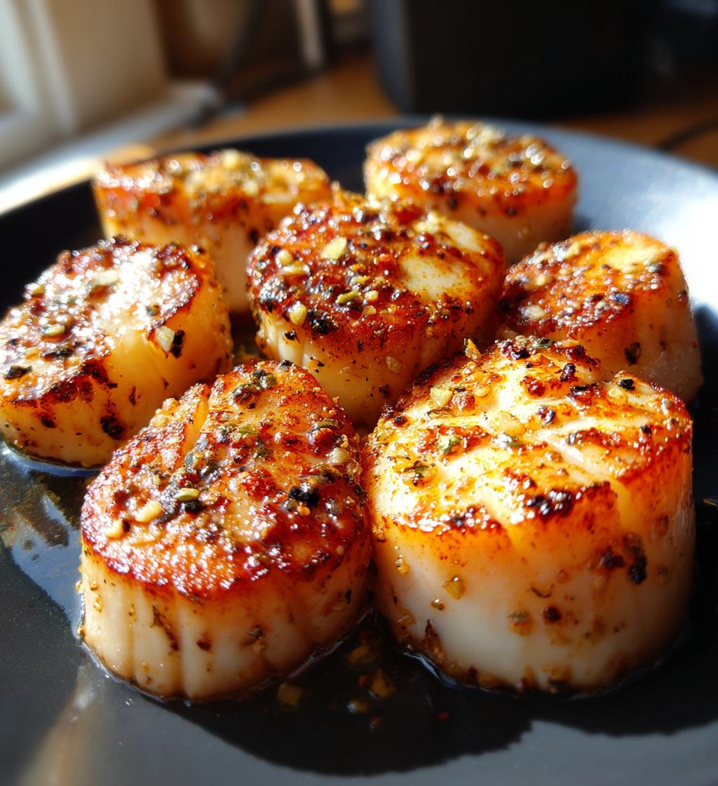 Tallow-Seared Scallops (High-heat sear using beef fat) - detail 1