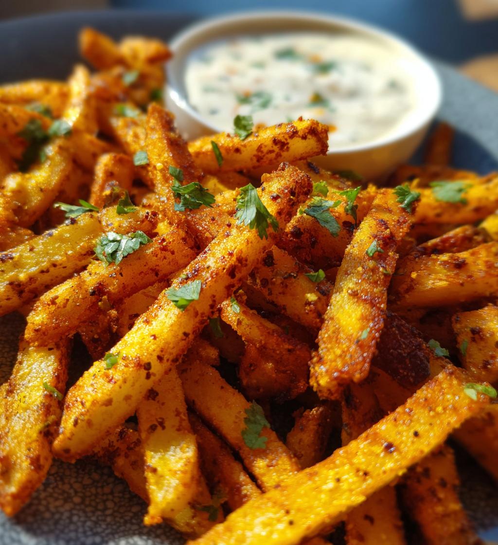 Tandoori Fries with Garlic Sauce - detail 1