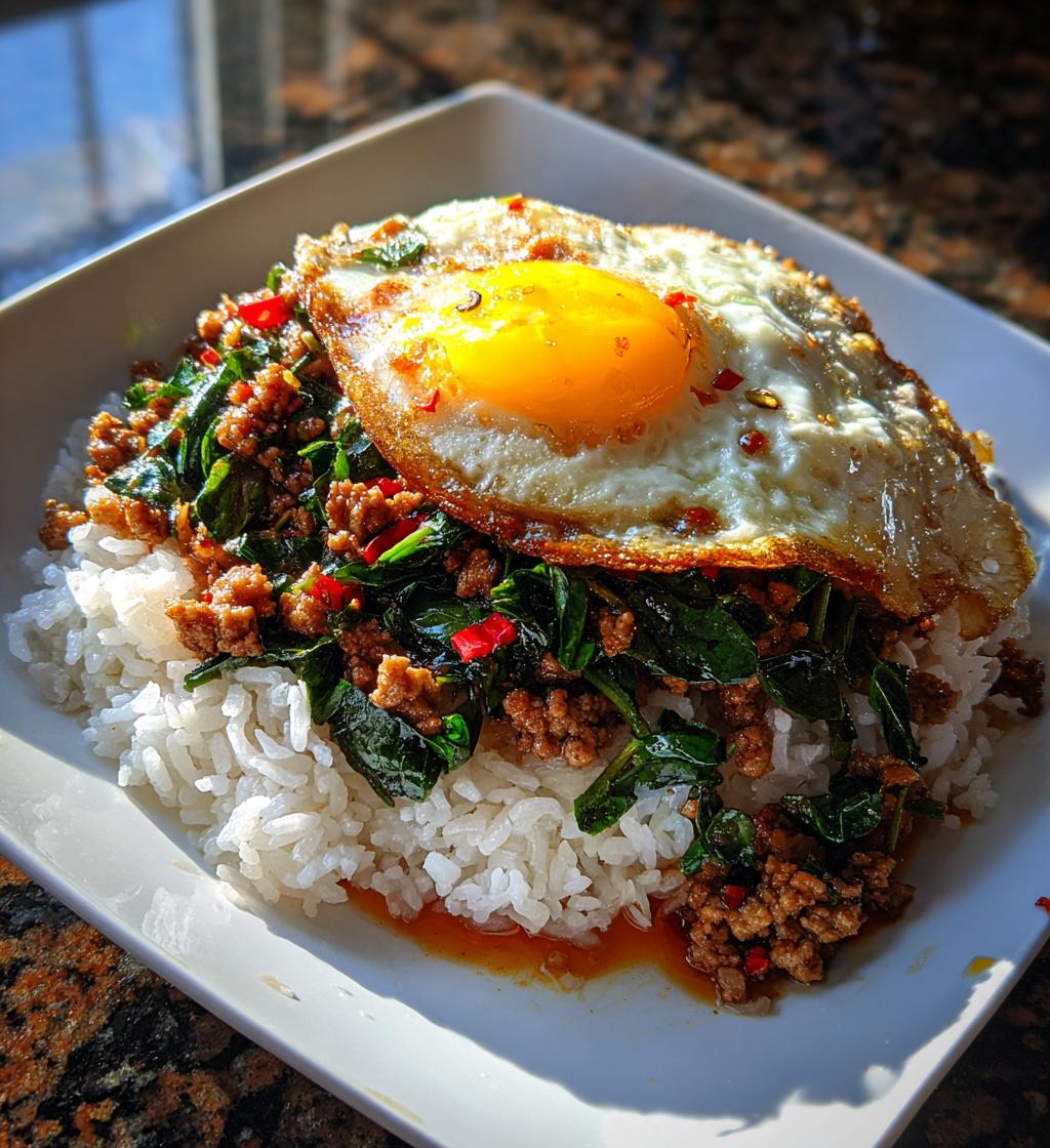 Thai Basil Chicken (Pad Krapow) - detail 1