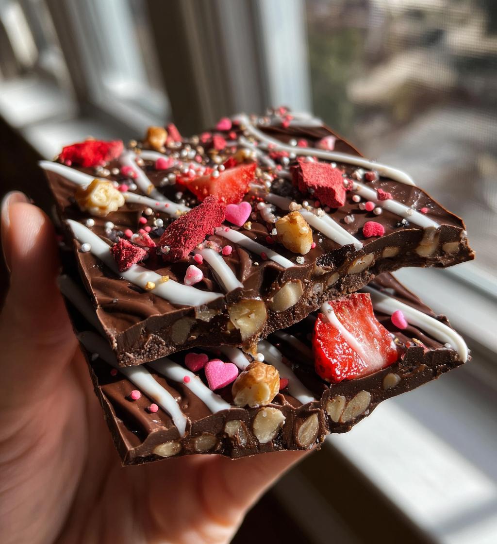 Valentine Chocolate Bark - detail 1
