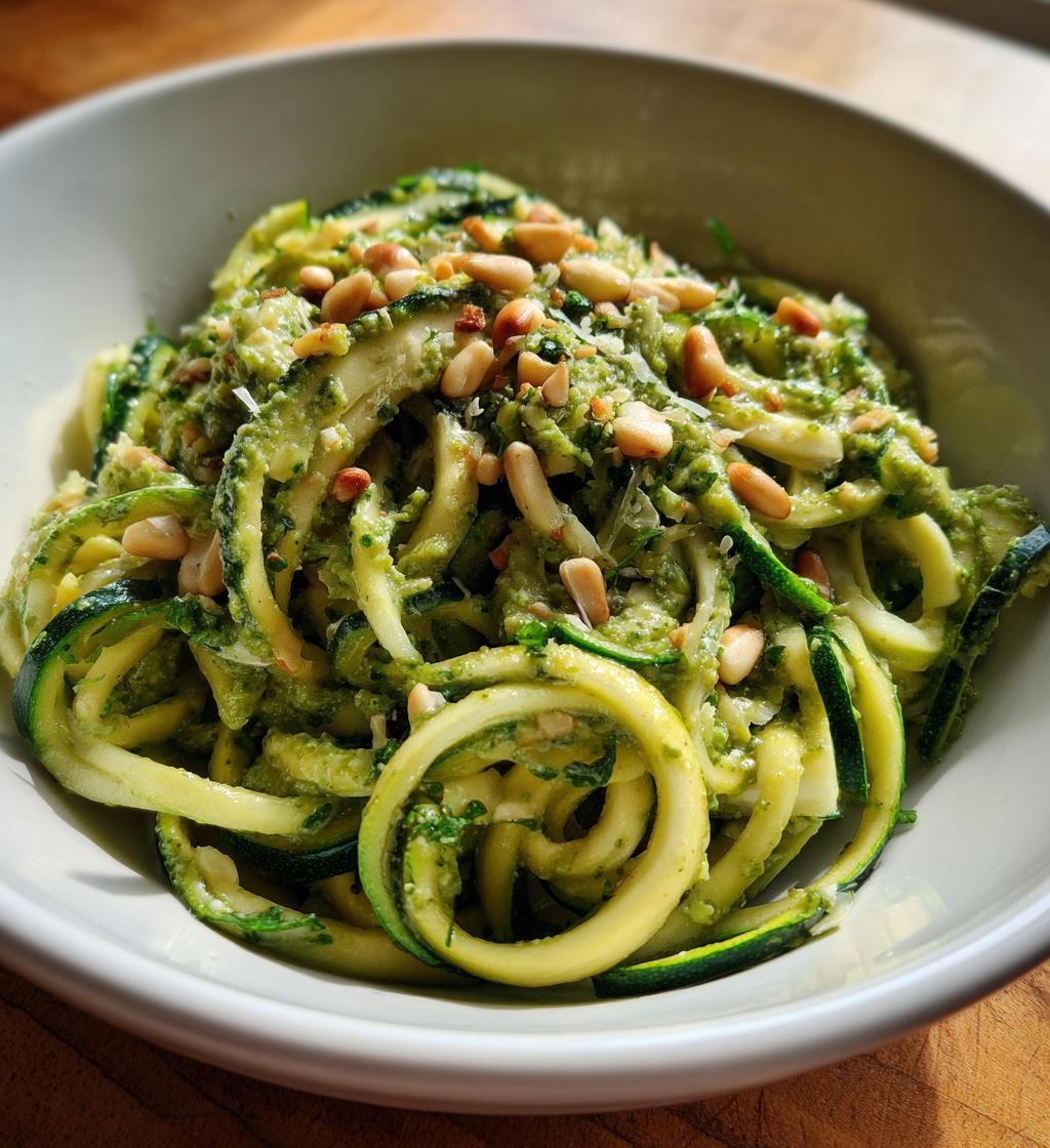 Zucchini Noodles with Avocado Pesto - detail 1